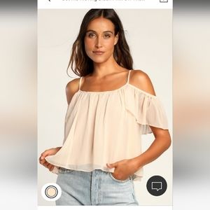 Blush Pink Off-the-Shoulder Top XL